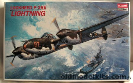 Academy 1/48 Lockheed P-38E Lightning, 2144 plastic model kit
